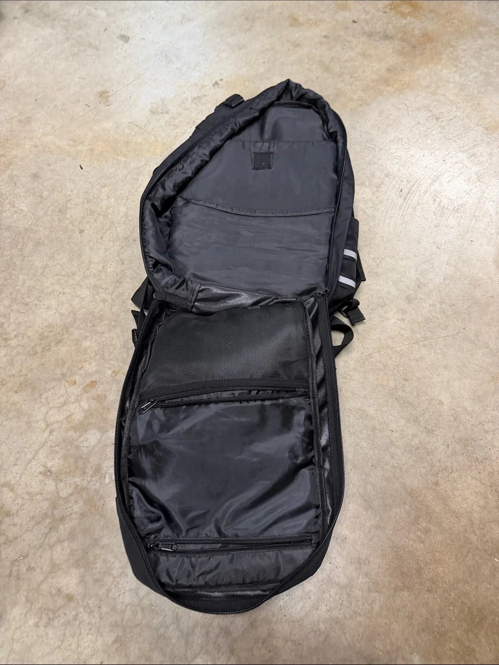 Black Tactical Backpack with Reflective Stripe